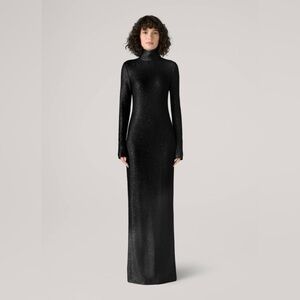 ST. JOHN‎ Knit Sequin Floor-Length Gown - NWT Black